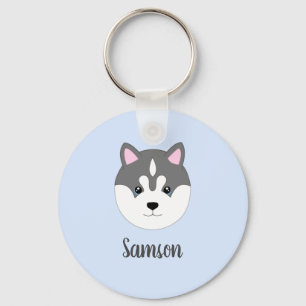 Custom Siberian Husky Dog Key Chain