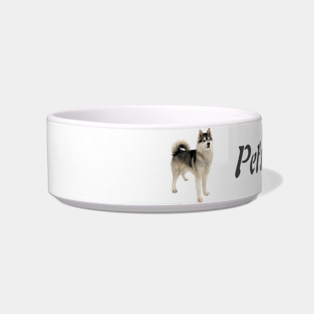 Custom Siberian Husky  Pet, Dog Bowl (Left)