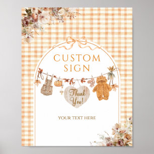 Custom Sign Fall in Love Rustic Baby Shower
