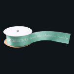 Custom Signature Christmas Ribbon Satin Ribbon<br><div class="desc">Festive coloured ribbon with two lines of text that can be customised with your wording.</div>