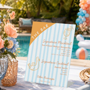 Custom Signature Drinks Mocktail Cocktail Bar Sign