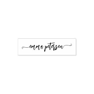 Custom signature modern script  self-inking stamp