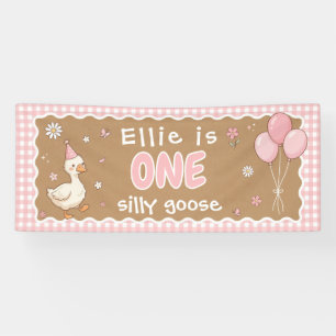 Custom Silly Goose 1st Birthday Banner