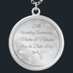 Custom Silver 25th Anniversary Gifts for Wife on Silver Plated Necklace<br><div class="desc">Custom Silver 25th Anniversary Gifts for Wife on Celebrate 25 years of love with a truly special gift that your wife will cherish forever. Our custom personalised silver 25th anniversary gifts feature a locket necklace that can be engraved with you and your wife's name, special date or message to make...</div>