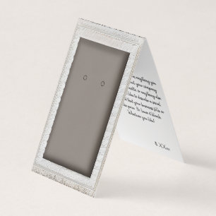 Custom Silver Frame Lace Self-Stand Earring Cards