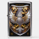 Custom Silver Gold Eagle Zippo Lighter