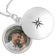 Custom Silver Locket Necklace with Photo Insert