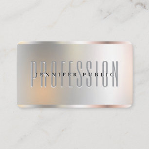 Custom Silver Metallic Look Luxury Premium Silk Business Card