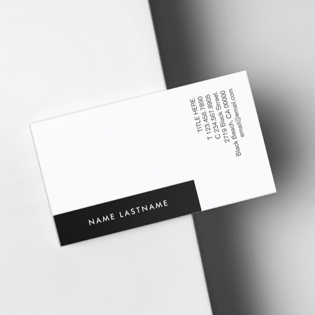 Custom Simple Basic Minimalist Unique White Business Card (Creator Uploaded)