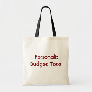 custom simple Budget Tote Bag