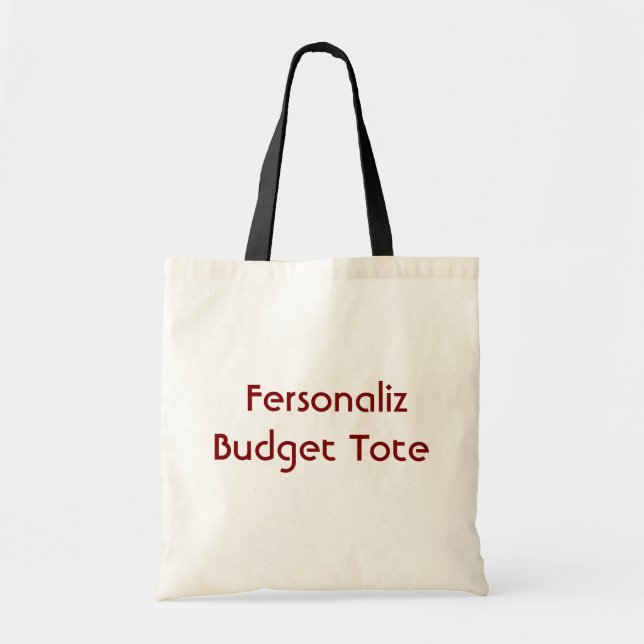 custom simple Budget Tote Bag (Front)