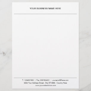 Custom Simple Classic Business Office Letterhead