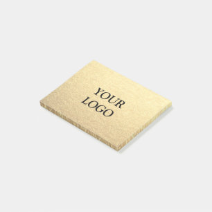 Custom Simple Clean Gold Business Your Logo Here Post-it Notes