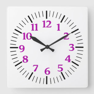 Custom Simple Clock in Purple Numerals