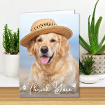 Custom Simple Dog Pet Photo Vet Tech Veterinarian  Thank You Card<br><div class="desc">Say 'Thank You' to your wonderful veterinarian with a cute personalised pet photo card from the dog or cat! "Thanks for being the best Veterinarian !" Personalise with the dog's name & favourite photo. Personalise the inside with your special message or delete to handwrite. This Veterinary medicine professional card is...</div>