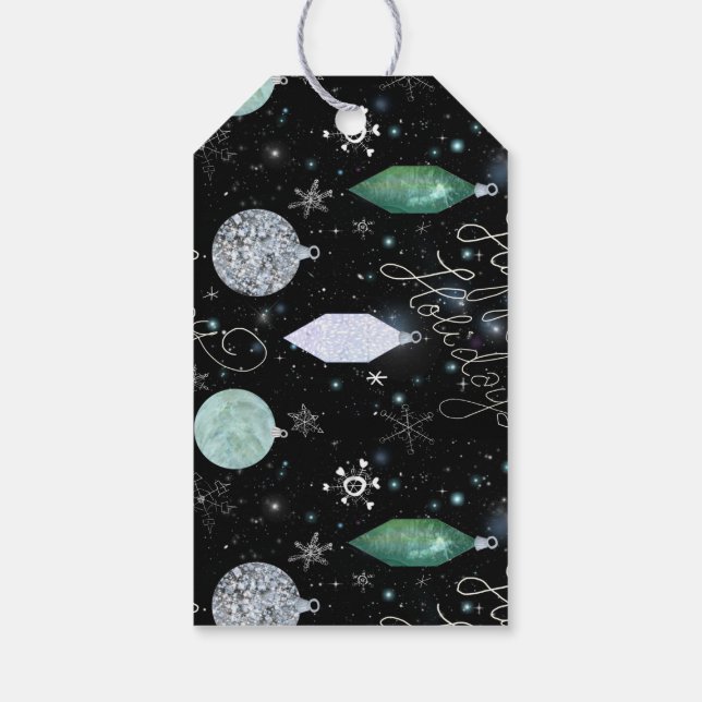 Custom Simple Elegance Holiday gift tag (Back)