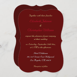 Custom Simple Elegant Bracket Wedding Invitation