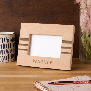 Custom Simple Elegant Modern Monogram Name Etched Frames