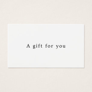 Custom Simple Elegant White Beauty Salon Gift card