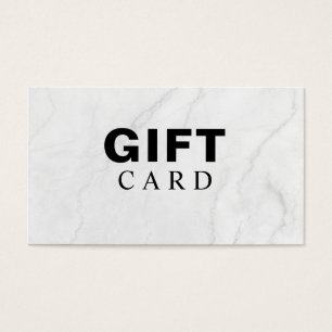 Custom Simple Elegant White Beauty Salon Gift Card