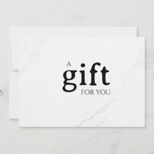Custom Simple Elegant White Beauty Salon Gift Card