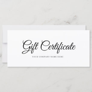 Custom Simple Elegant White Beauty Salon Gift card