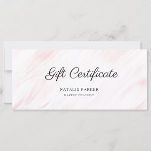 Custom Simple Elegant White Beauty Salon Gift Card