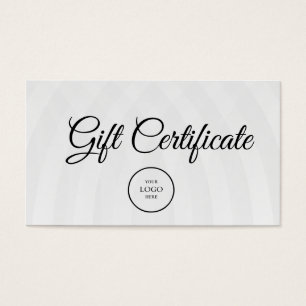 Custom Simple Elegant White Beauty Salon Gift card