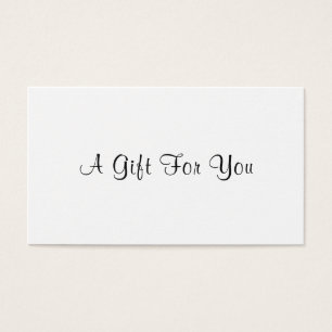 Custom Simple Elegant White Beauty Salon Gift card