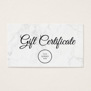 Custom Simple Elegant White Beauty Salon Gift card