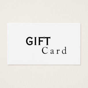 Custom Simple Elegant White Beauty Salon Gift Card
