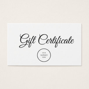 Custom Simple Elegant White Beauty Salon Gift card
