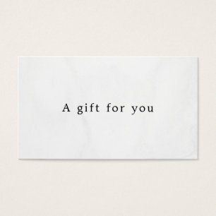 Custom Simple Elegant White Beauty Salon Gift card