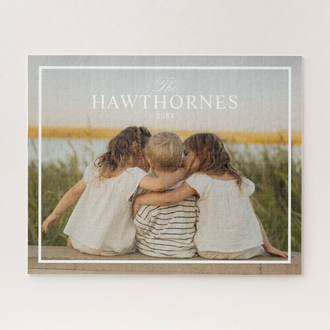 Custom Simple Family Photo Jigsaw Puzzle (Horizontal)