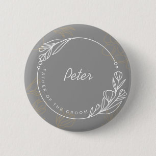 Custom Simple Father of the Groom Button