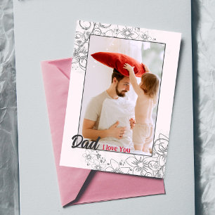 Custom Simple Father's Day photo Holiday Card