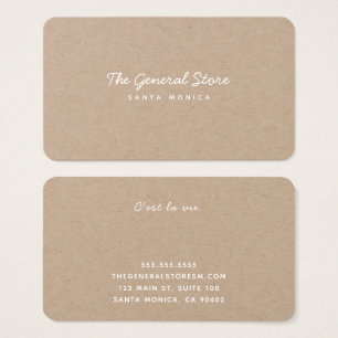 Custom Simple General Store Kraft Card