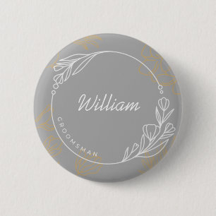 Custom Simple Groomsman Button