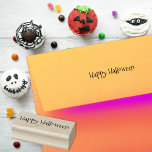 Custom Simple Happy Halloween Greetings Fun Script Rubber Stamp<br><div class="desc">A fun, spooky font / typography / script, simple, Happy Halloween maple wood rubber stamp. You may replace "Happy Halloween" with "Merry Chrismas" / "Happy Holidays" / "Seasons Greetings" or any other greeting of your choice. Perfect for both, home and business, adults and kids, personal and official mailings. Great rubber...</div>
