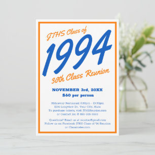 Custom Simple High School Class Reunion Invitation