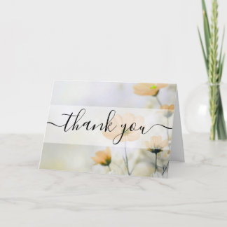 Custom Simple Little Orange Flowers Thank You Card
