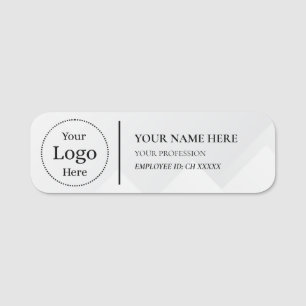 Custom Simple Logo Magnetic & Pin Employee  Name Tag