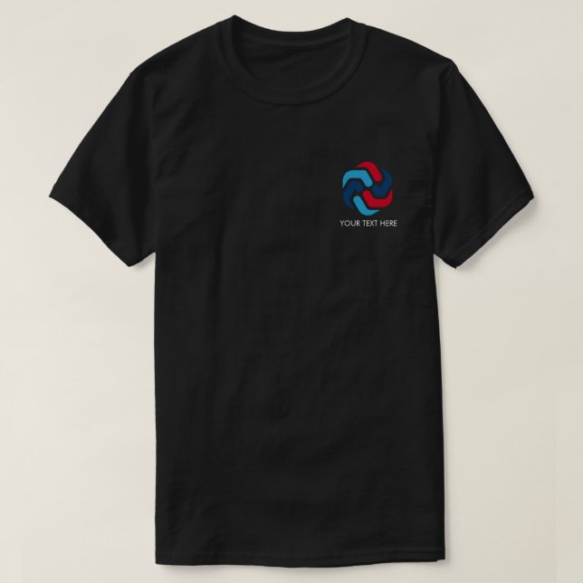 Custom Simple Logo & Text Business  T-Shirt (Design Front)