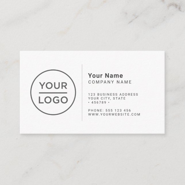 Custom simple minimalist any colour business card (Front)