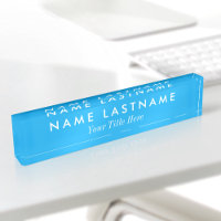 Custom Simple Minimalist Modern Sky Blue Title