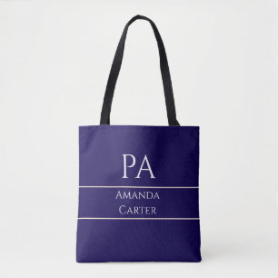 Custom Simple Modern Blue PA  Tote Bag