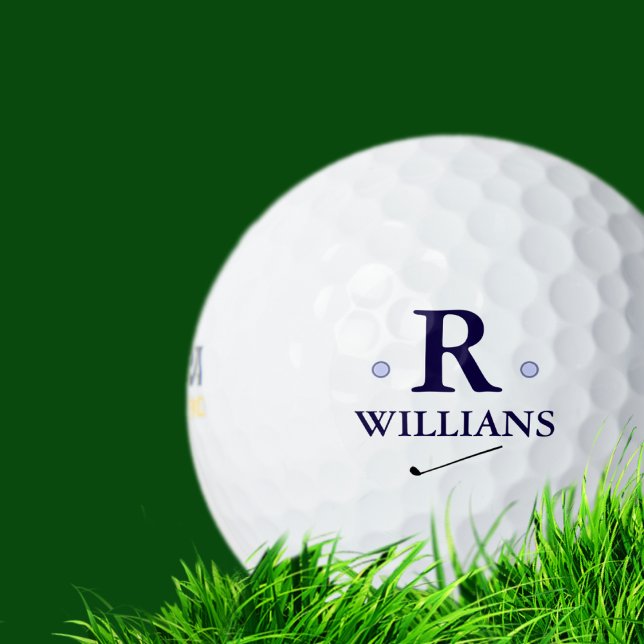 Custom Simple Monogram Golf Balls (Creator Uploaded)