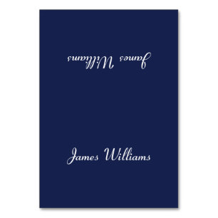 Custom Simple Navy Blue Place Setting Cards