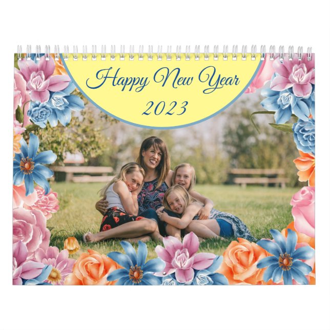 Custom Simple Photo Good Memory Of The Year  Calendar (Cover)