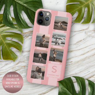 Custom Simple Photos On Dusty Coral Red Blush Pink Case-Mate iPhone Case